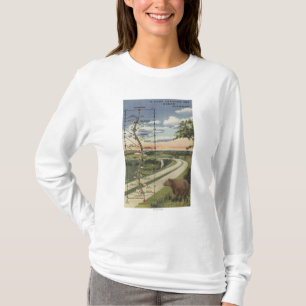 Specificerad karta av "den dröm- huvudvägen ", t shirt