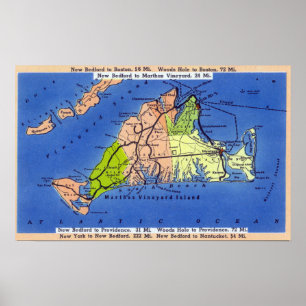 Specificerad karta av ön poster