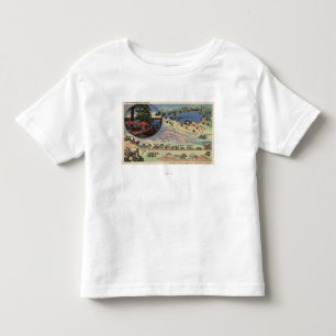 Specificerad karta från LA till sjön Tee Shirt