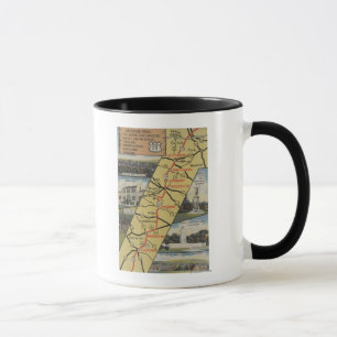 Specificerad vykort av rutt 15 mugg