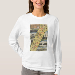 Specificerad vykort av rutt 15 tee