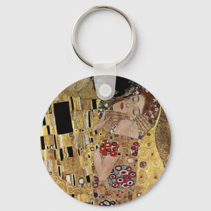 Specificerar den Gustav Klimts kyssen (circa 1908) Nyckelring