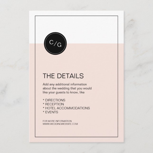 Specificerar redigerbart modernt bröllop för färg tilläggskort (Framsida)