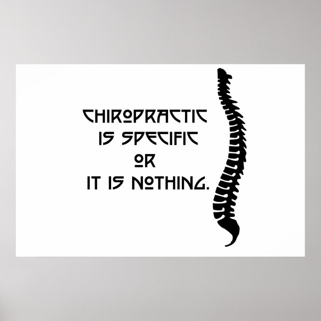 Specifik Chiropraktik Poster Skriv ut. Många alter (Framsidan)