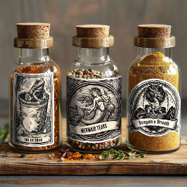 Specifika etiketter för Witch Potion Flaska Magic 