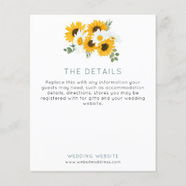 Specifika hölje för budgeterade solblommor Bröllop