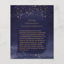 Specifika hölje för safir & Guld Bröllop