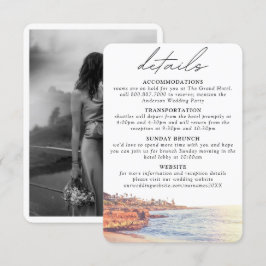 Specifika visitkort för La Jolla Bröllop Tilläggskort