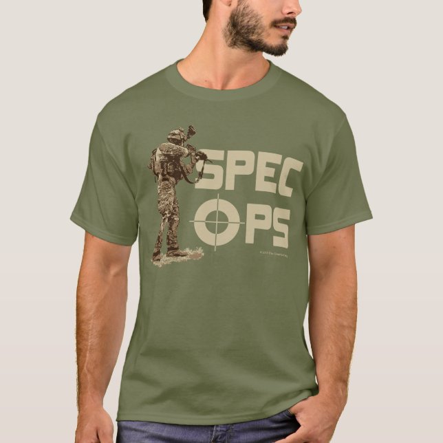 Specifikation Ops på manar tröttar ut den gröna Tee Shirt (Framsida)