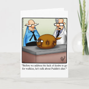 Specifikationer för rolig hund Humor-blankgratulat Kort