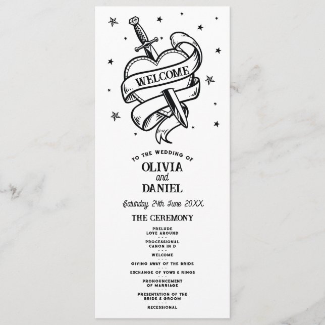 Specifikationer för traditionella Bröllop Heart Ce Program (Framsida)