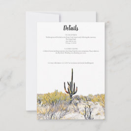 Specifikationskort för Arizona Desert Saguaro Cact Inbjudningar