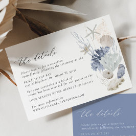 Specifikationskort för boho Beach Elegant bröllop Tilläggskort