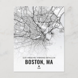 Specifikationskort för boston Bröllop Helg Tilläggskort