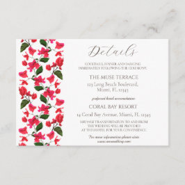 Specifikationskort för Bougainvillea Bröllop Tilläggskort
