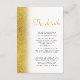 Specifikationskort för Bröllop i Elegant-skript fö Tilläggskort