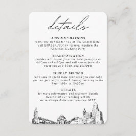 Specifikationskort för Buffalo New York Bröllop Tilläggskort