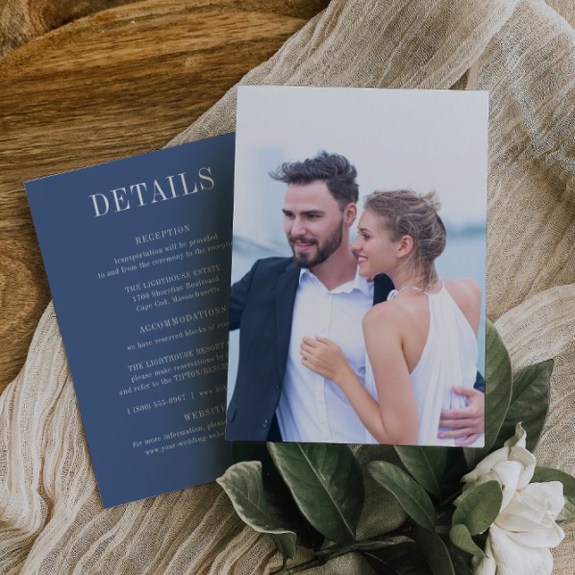 Specifikationskort för CAPE COD Coastal Bröllop Inbjudningar (Skapare uppladdad)