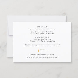 Specifikationskort för delikat Wildblomma Bröllop Inbjudningar