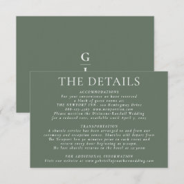 Specifikationskort för djup Bröllop-chic för djup  Tilläggskort