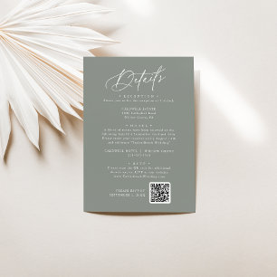 Specifikationskort för elegant Charm Mörk Sage Brö Tilläggskort