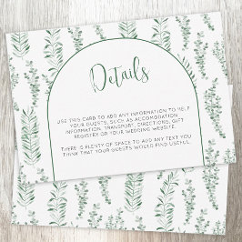 Specifikationskort för Eucalyptus Greenery Elegant OSA Kort