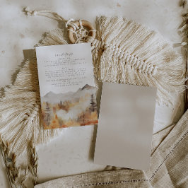 Specifikationskort för fack i fallberget Bröllop Tilläggskort