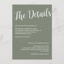 Specifikationskort för fiskekort Krok Bröllop Ring Tilläggskort