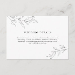 Specifikationskort för linjekonsthölje Löv Tilläggskort