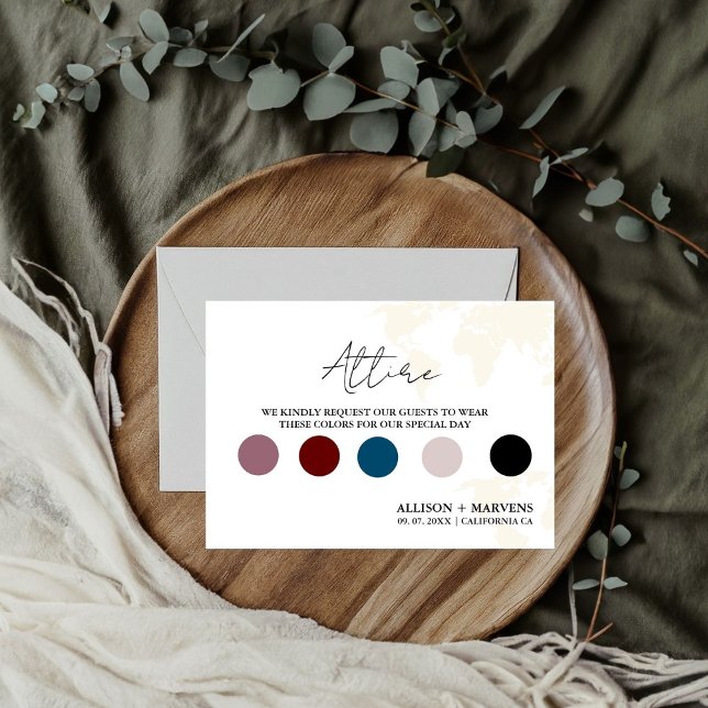 Specifikationskort för målresetema för bröllop inbjudningar (Skapare uppladdad)