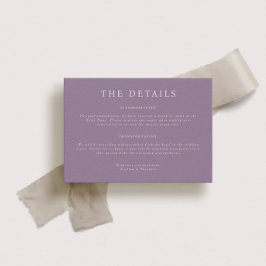 Specifikationskort för parker liggande Bröllop Inbjudningar