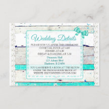 Specifikationskort för Rustic Wood och Snöre Bröll