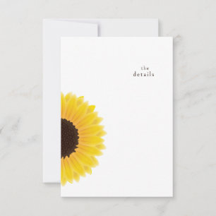 Specifikationskort för solrosdetaljer i Bröllop OSA Kort