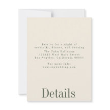 Specifikationskort för sommar-Bröllop