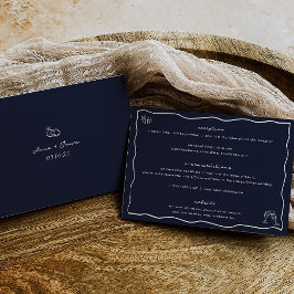 Specifikationskort för Whimsical Hand plockade Doo Inbjudningar