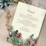 Specifikationskort för Winter Greenery Bröllop Inbjudningar<br><div class="desc">Vi är glada över att kunna införa det nyaste tillägget till vår Winter Grey Collection - eleganten "Winter Greenery Bröllop Details Card Card". Det här kortet är mycket designat för att komplettera den fantastiska inbjudan till Winter Grey Wedding, som tillför lite sofistikering till ditt bröllop-kontor. Det kommer att glädja gästerna...</div>