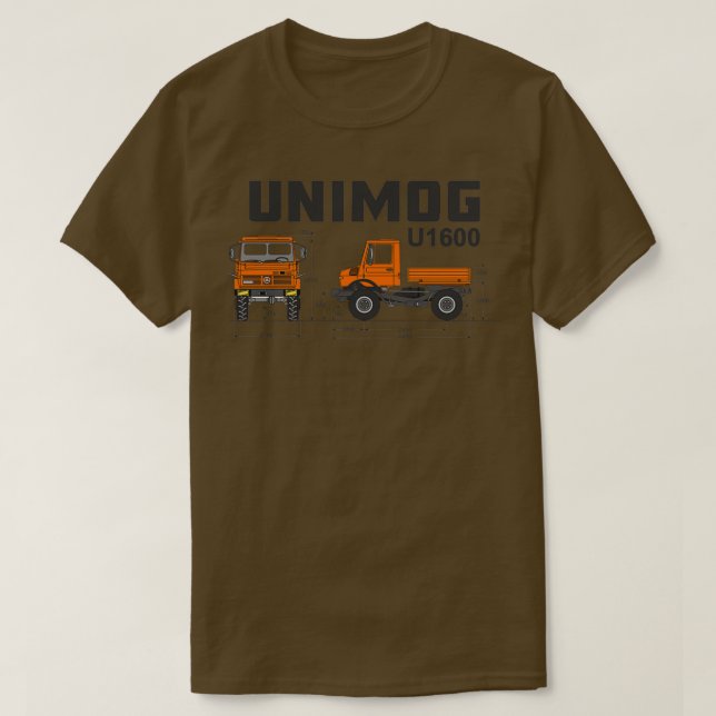 Specifikationsorange för Unimog U1600 T Shirt (Design framsida)