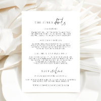 Specifikkort för Estelle Minimalist Bröllop