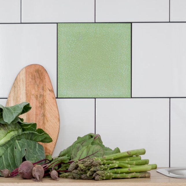Specklad Avocado Ceramic-platta Kakelplatta (Speckled Avocado Field tile)