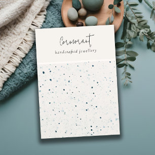 Specklad Blue White Struktur Blank Jewelry Visning Visitkort