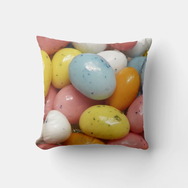Specklad Färgad Jelly Bean Påskäggs Kudde (Framsida)