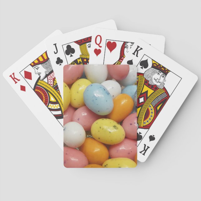 Specklad Färgad Jelly Bean Påskäggs Spel Kort (Baksidan)