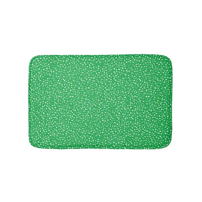 Specklad Grönt Bath Mat Badrumsmatta (Framsidan)