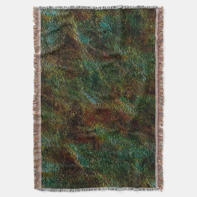 Specklad mur struktur, i grönt och korall färg t filt (Framsidan Vertikal)