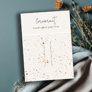 Specklad Rust White Struktur Hair Pin Band Visning Visitkort