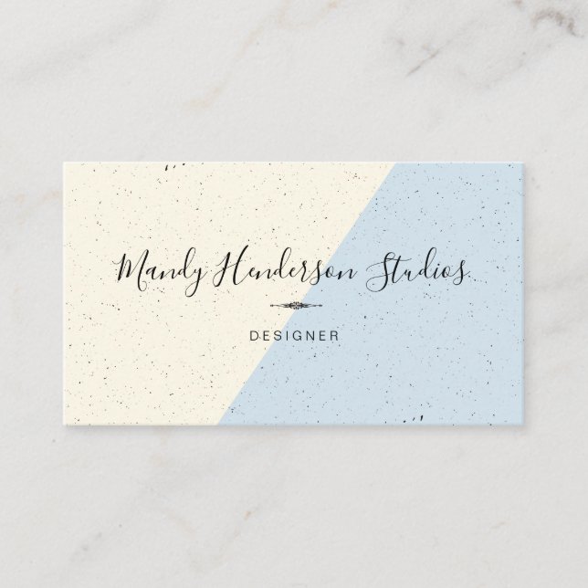 Specklad två ton visitkort (Framsida)