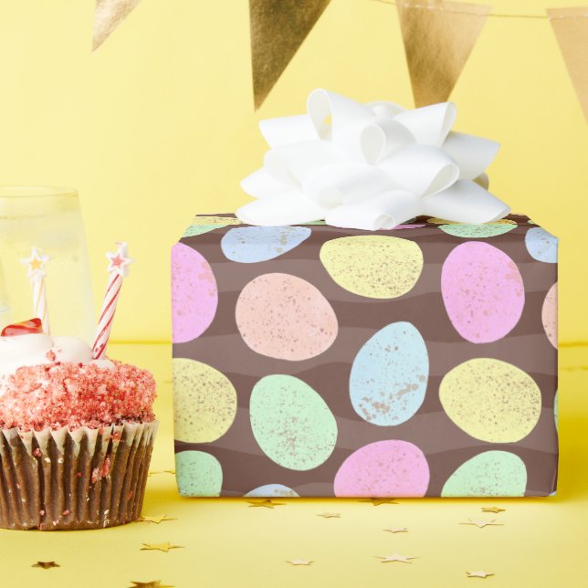 Specklat Candy Påskägg Mönster Presentpapper (Födelsedagsfest)