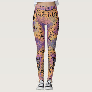 Specklat inlägg leggings