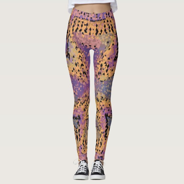 Specklat inlägg leggings (Framsida)