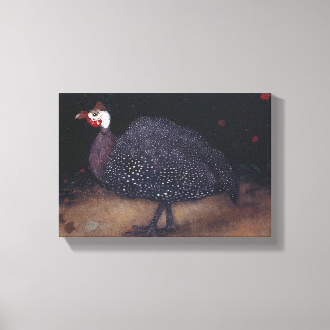 Speckled Guineafowl Bird (av Jan Mankes) Canvastryck (Framsida)